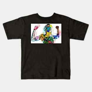 Gamer sticker, homage to glover, video games, glitch art Kids T-Shirt